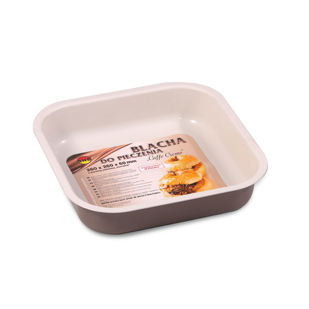 Square Baking Pan Caffe Creme SNB 26x26 cm - Non-Stick and Versatile