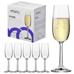 Kieliszki do szampana 170 ml komplet 6 sztuk Pure Krosno szklane