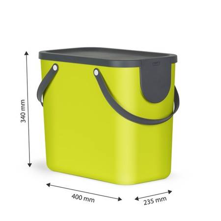 Kosz na Śmieci Rotho Albula 25L do Segregacji Odpadów - Kolor Limonkowy