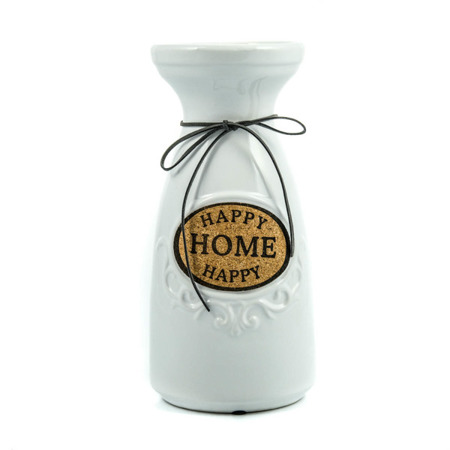 Wazon ceramiczny 24,5 cm  Happy Home biały  